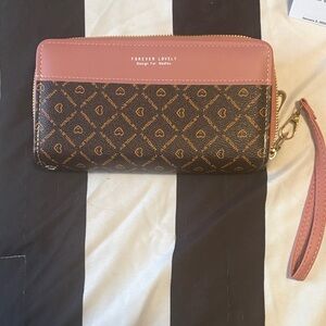Brand New! Pink and Brown Women's Wallet